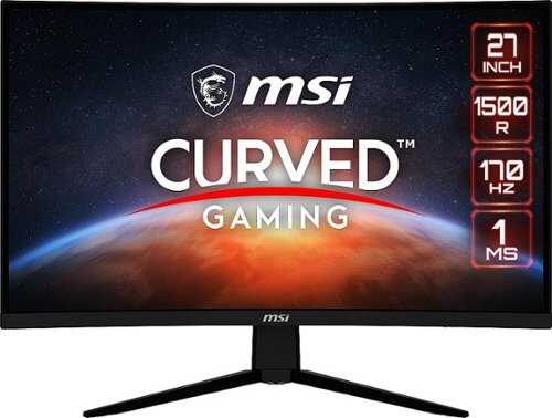 Rent to own MSI - G273CQ 27" LED Curved QHD FreeSync Premium with HDR Gaming Monitor(DisplayPort,HDMI)-Black - Black