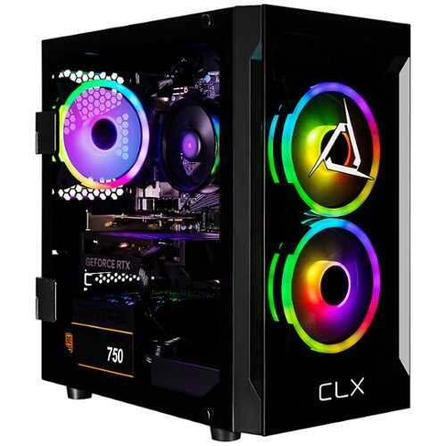 Rent To Own - CLX - SET Gaming Desktop - AMD Ryzen 7 5700X - 16GB DDR4 3600 Memory - GeForce RTX 4060 - 2TB NVMe M.2 SSD - Black