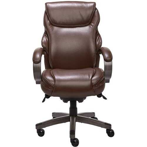 Rent to own La-Z-Boy - Premium Hyland Executive Office Chair with AIR Lumbar Technology - Gray/Brown