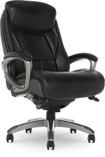 Rent To Own - Serta - Lautner Executive Office Chair with Smart Layers Technology - Black with Gray Mesh