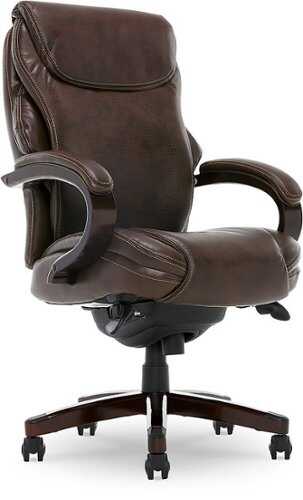 Rent to own La-Z-Boy - Premium Hyland Executive Office Chair with AIR Lumbar Technology - Coffee Brown