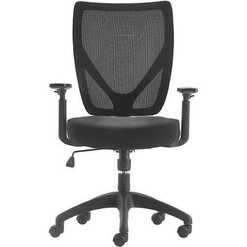 Rent To Own - Serta - Works Polyester Blend Fabric & Mesh Task Chair - Black