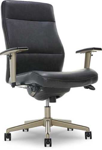 Rent to own La-Z-Boy - Baylor Modern Bonded Leather Executive Chair - Black - Bonded Leather