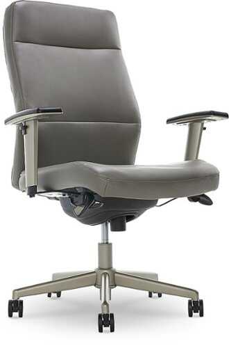 Rent to own La-Z-Boy - Baylor Modern Bonded Leather Executive Chair - Gray - Bonded Leather