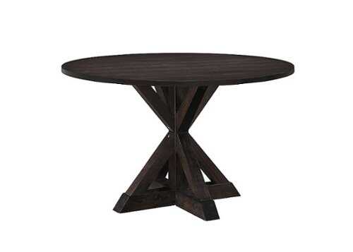 Rent to own Finch - Alfred Round Modern Farmhouse Rubberwood Table - Rustin Dark Brown