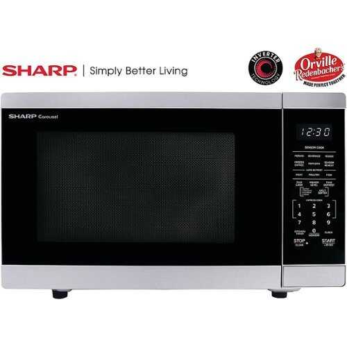 Rent to own Sharp 1.4 Cu.ft  Countertop Microwave Oven in Stainless Steel with Orville Redenbacher's Certification - Stainless Steel