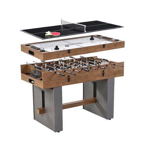 Rent to own Barrington - Urban Collection 54” 3-in-1 Combination Game Table with Air Powered Hockey, Foosball, and Table Tennis