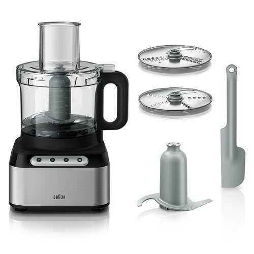 Rent To Own - Braun 8 Cup Food Processor - Silver