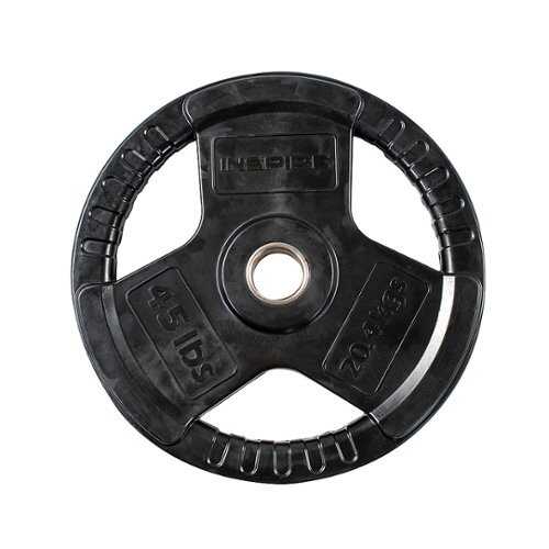 Rent to own Inspire Fitness 45 LB Rubber Olympic Weight Plate - Black