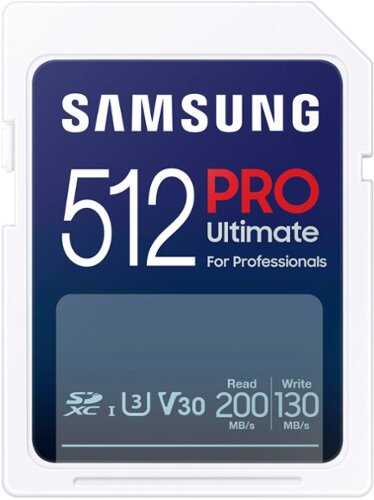 Rent to own Samsung - PRO Ultimate Full Size 512GB SDXC Memory Card, Up to 200 MB/s, UHS I, C10, U3, V30, A2 (MB