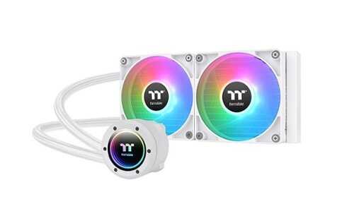 Rent to own Thermaltake - TH240 Snow Sync V2 ARGB 240mm Radiator AIO CPU Liquid Cooler (Two 120mm ARGB PWM Fans) with Mirror Rotating Cap Design - Snow