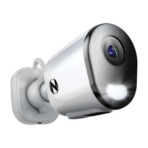 Rent To Own - Night Owl - Wi-Fi IP Plug In 4K HD Deterrence Camera with 2-Way Audio and Audio Alerts and Siren - White