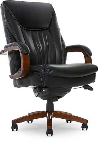 Rent to own La-Z-Boy - Edmonton Big and Tall Bonded Leather Executive Office Chair - Black