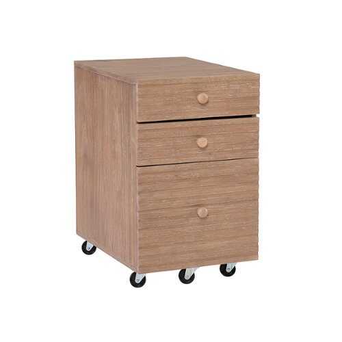 Rent to own Linon Home Décor - Rosita Three-Drawer File Cabinet - White