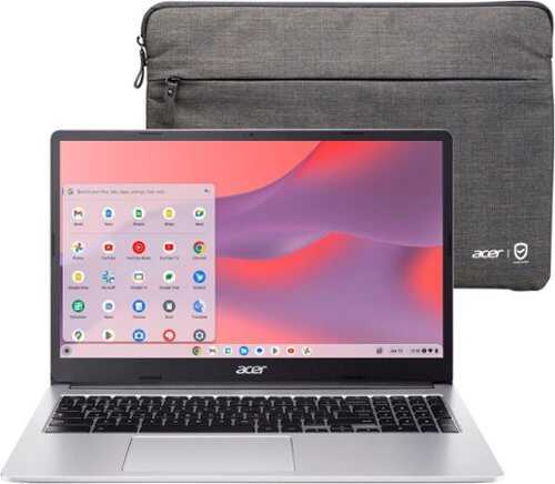 Rent to own Acer - Chromebook 315 - 15.6" HD Laptop - Intel Pentium Silver N6000 - 4GB LPDDR4X - 128GB eMMC (Protective Sleeve) - Silver