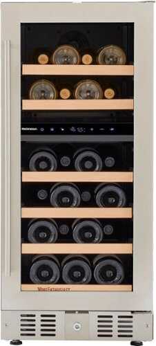 Rent To Own - Wine Enthusiast S 15” Undercounter Dual Zone Wine Cellar, SS RH - Stainless Steel