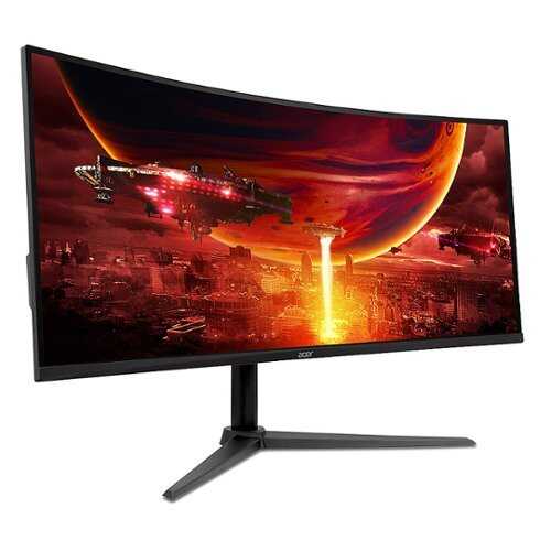 Rent To Own - Acer - Nitro XZ342CU V3 34" LCD Curved QHD FreeSync 180Hz 1ms VRB Gaming Monitor with HDR400 (HDMI, DisplayPort) - Black