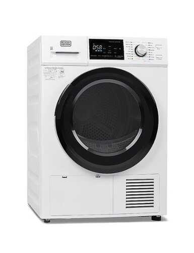 Rent to own Black+Decker - 4.4 Cu.Ft. Stackable Smart Electric Dryer with Standard Wall Outlet - White