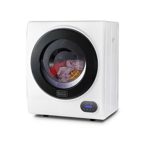 Rent to own Black+Decker - 1.5 Cu.Ft. Stackable Smart Electric Dryer with Standard Wall Outlet