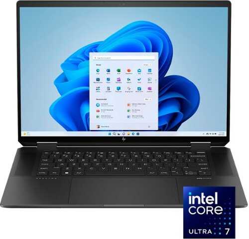 Rent To Own - HP - Spectre 2-in-1 16" WQXGA Touch-Screen Laptop - Intel Evo Edition Core Ultra 7 - 16GB LPDDR5x Memory - 1TB SSD - Nightfall Black