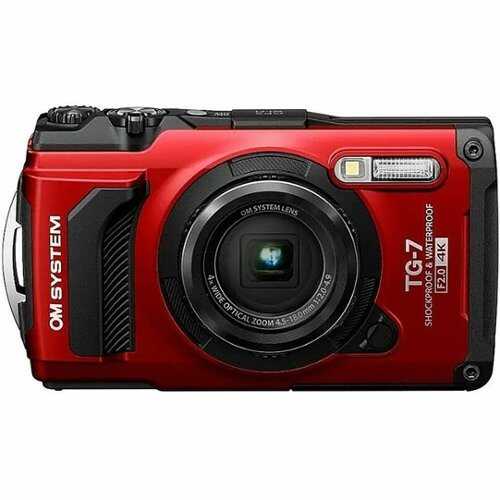 Rent to own Olympus - OM SYSTEM TG-7 4K Video 12 Megapixel Waterproof Compact Camera - Red