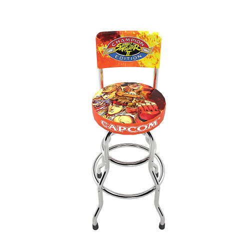 Rent to own Arcade1Up - Streetfighter Swivel High Back Stool - Multi