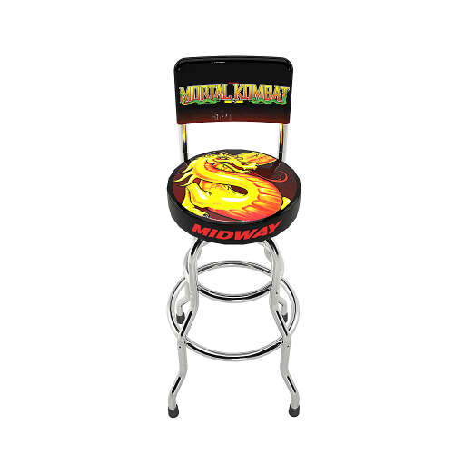 Rent to own Arcade1Up - Mortal Kombat Swivel High Back Stool - Multi