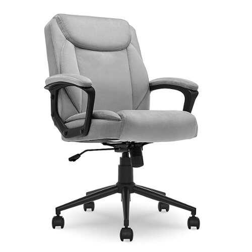 Rent to own Click365 - Transform 1.0 Bonded Leather Desk Office Chair - Light Gray