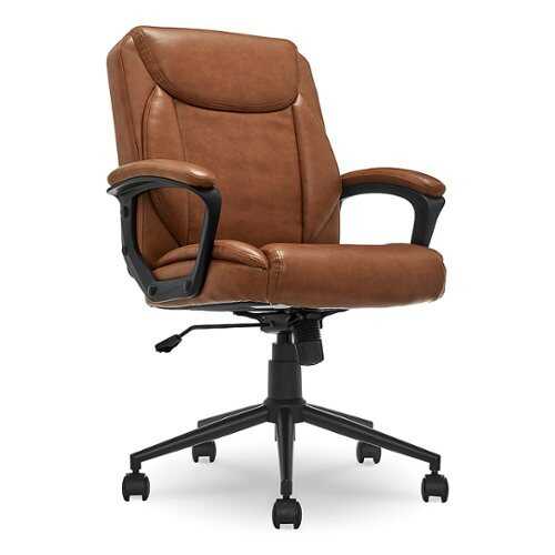 Rent to own Click365 - Transform 1.0 Bonded Leather Desk Office Chair - Cognac