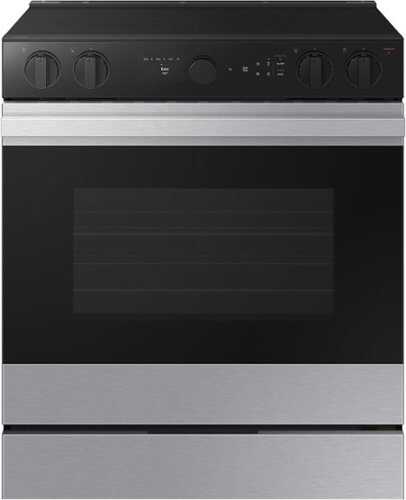 Rent to own Samsung - Bespoke 6.3 Cu. Ft. Slide-In Electric Range with Air Sous Vide - Stainless Steel