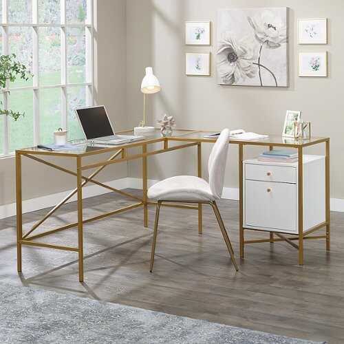 Rent to own Sauder - Harper Heights L-Desk - SGS Laminate White