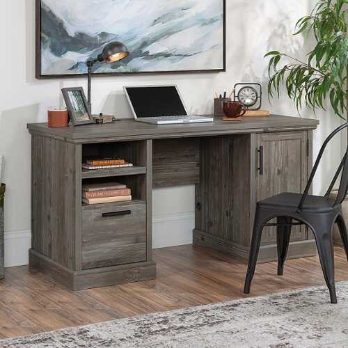 Rent to own Sauder - Aspen Post Computer Desk Pp A2 - Pebble Pine