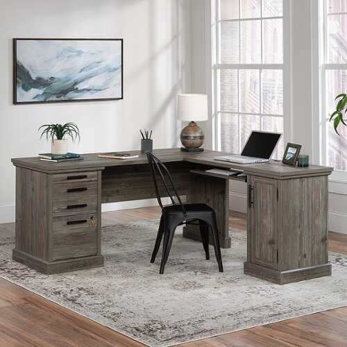 Rent to own Sauder - Aspen Post L-Desk 66 X 66 Pp A2 - Pebble Pine