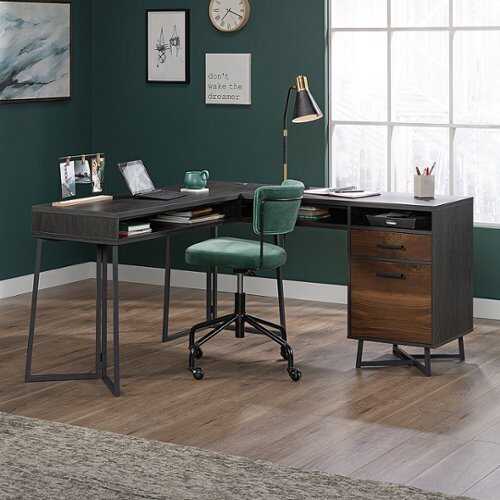 Rent to own Sauder - Canton Lane L Desk Gw - SGS Laminate Grand Walnut