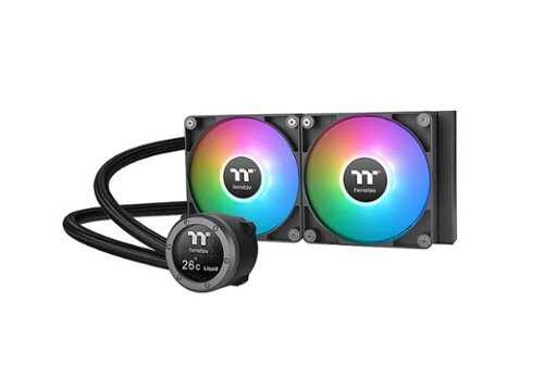 Rent to own Thermaltake - TH240 ARGB Sync V2 Ultra 240mm Radiator AIO CPU Liquid Cooler (2x 120mm ARGB PWM Fans) with 2.1" LCD Display Cap - Black