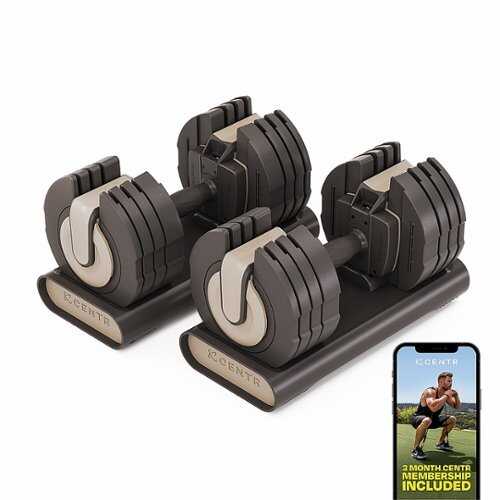 Rent to own Smart Stack 50 Adjustable Dumbbell with 3-Month Centr Membership - Beige