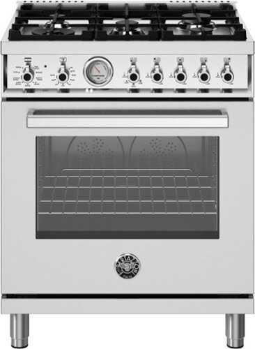 Rent to own Bertazzoni - 30" Professional Series range - Electric oven - 5 aluminum burners - Stainless Steel