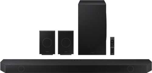 Rent to own Samsung - Q series 11.1.4 ch. Wireless Dolby Atmos Soundbar + Rear Speakers w/ Q-Symphony- Titan Black. - Black