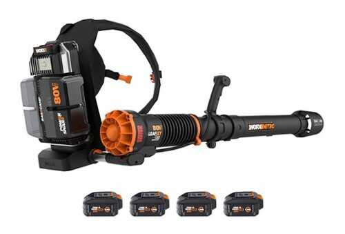 Rent to own WORX - 80V LEAFJET Cordless Backpack Leaf Blower with Brushless Motor, Variable Speed (Batteries & Charger Included) - Black