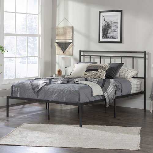 Rent to own Sauder - Cannery Bridge Queen Platform Bed Bf 3a - Black
