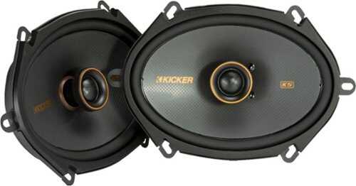 Rent to own KICKER - KS Series 6" x 8" 2-Way Car Speakers with Polypropylene Cones (Pair) - Black