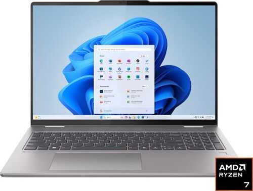 Rent to own Lenovo - Yoga 7 2-in-1 16" 2K Touchscreen Laptop - AMD Ryzen 7 8840HS with 16GB Memory - 1TB SSD - Artic Grey