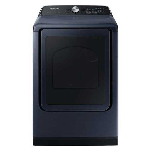 Rent to own Samsung - 7.4 Cu. Ft. Smart Electric Dryer with Steam and Pet Care Dry - Brushed Navy