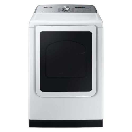 Rent to own Samsung - 7.4 Cu. Ft. Smart Gas Dryer with Steam and Pet Care Dry - White