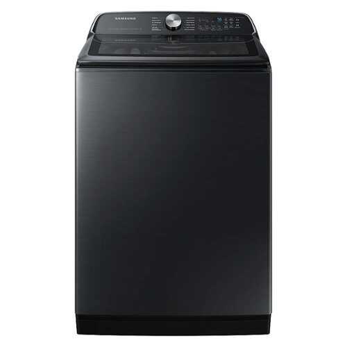 Rent to own Samsung - 5.5 Cu. Ft. High-Efficiency Smart Top Load Washer with Super Speed Wash - Brushed Black