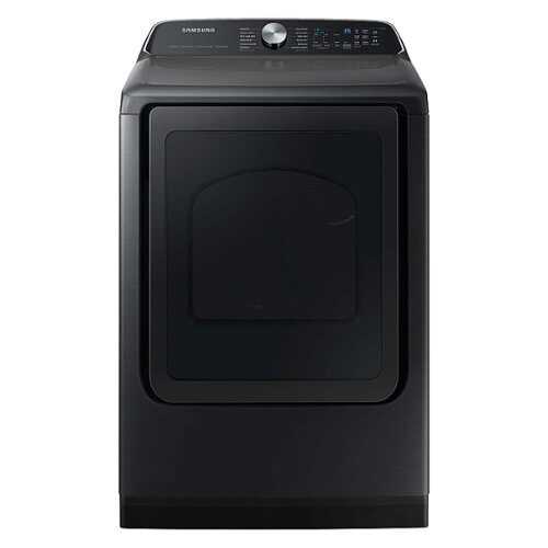 Rent To Own - Samsung - 7.4 Cu. Ft. Smart Electric Dryer with Steam Sanitize+ - Black