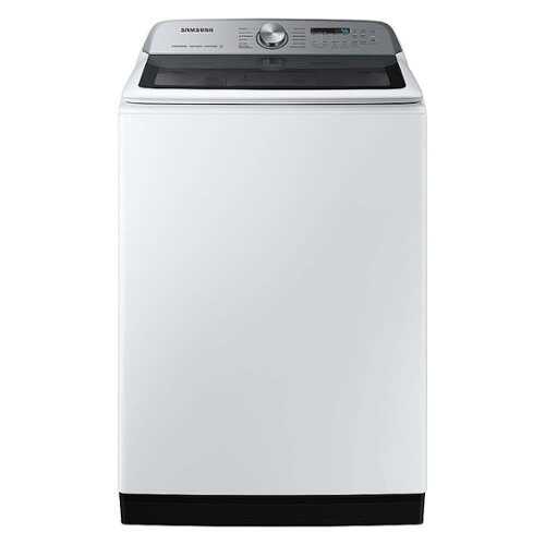 Rent to own Samsung - 5.5 Cu. Ft. High-Efficiency Smart Top Load Washer with Super Speed Wash - White