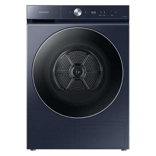 Rent to own Samsung - BESPOKE 7.8 Cu. Ft. Stackable Smart Electric Dryer with Steam and Ventless Hybrid Heat Pump - Brushed Navy