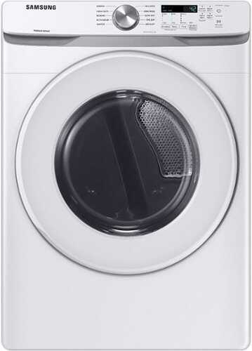 Rent to own Samsung - 7.5 Cu. Ft. Stackable Electric Dryer with Long Vent Drying - White