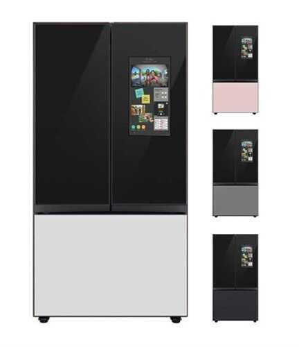 Rent to own Samsung - BESPOKE 24 cu. ft. French Door Counter Depth Smart Refrigerator with Family Hub - Custom Panel Ready